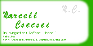 marcell csecsei business card